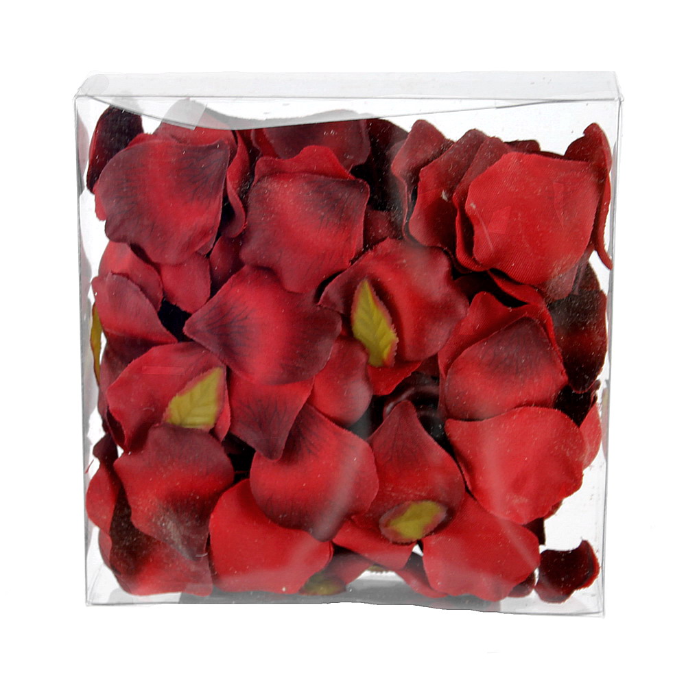 Rosenblätter, Streublüten, Seide ca. 100 St. 4+3cm in Box, Tischdeko/ rot