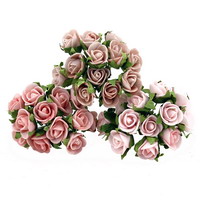 3 Bund Foam- Rosen, rosa Sortiment, 2,5cm/ 1 Bund = 12 Blüten !!!