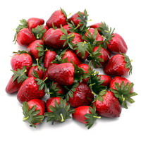 33 Stück Erdbeeren Mix, 3 Größen Sortiment künstlich, Deko Obst, Früchte !!!