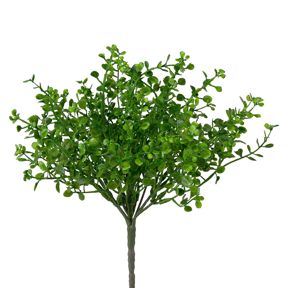 Mühlenbeckia Busch grün x7 Triebe, Kunststoff Pflanze outdoor L28/11cm
