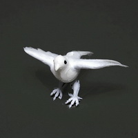 6 Tauben fliegend, ganz weiß, 8cm mini, Hochzeit / Nice Price !!!