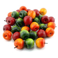 36x Deko Äpfel 3,8cm, 3 Farben Sortiment matt, künstlich, Früchte !!!