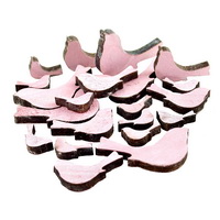 20x Holzvögel rosa in 3 Größen Länge 7/5/3cm dick 0,7cm Streuartikel !