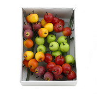 48x Deko Äpfel mini 2cm, 4 Farben sortiert, künstlich, Früchte !!!